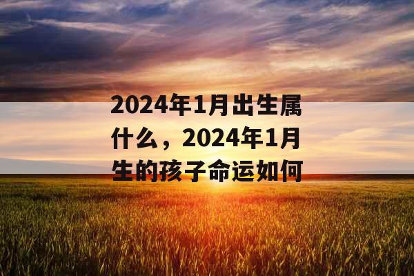 2024年1月出生属什么,2024年1月生的孩子命运如何 2024年1月出生属什么,2024年1月生的孩子命运如何