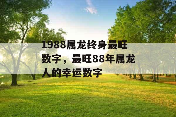 1988属龙终身最旺数字,最旺88年属龙人的幸运数字 1988属龙终身最旺数字,最旺88年属龙人的幸运数字
