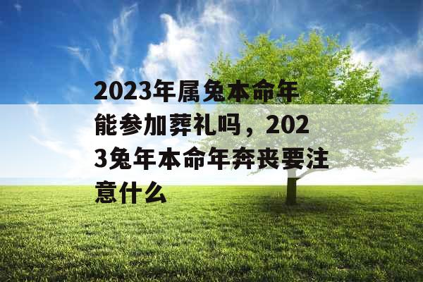 2023年属兔本命年能参加葬礼吗，2023兔年本命年奔丧要注意什么