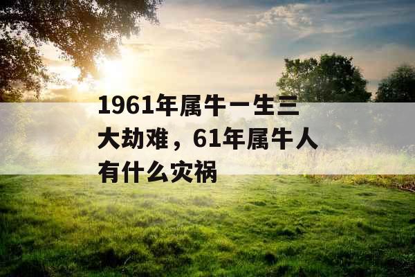 1961年属牛一生三大劫难，61年属牛人有什么灾祸
