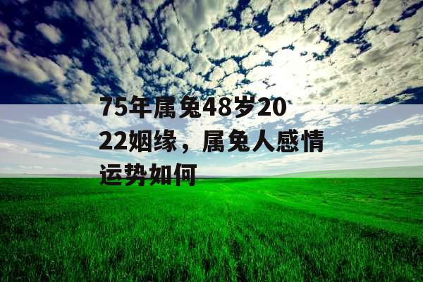 75年属兔48岁2022姻缘，属兔人感情运势如何