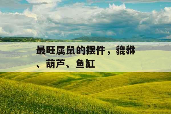 最旺属鼠的摆件，貔貅、葫芦、鱼缸