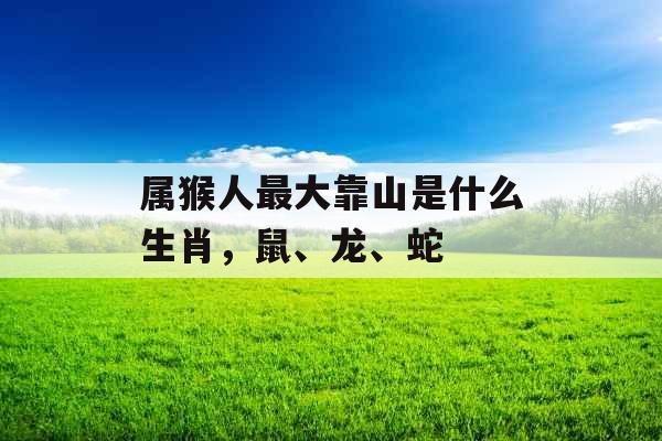 属猴人最大靠山是什么生肖，鼠、龙、蛇