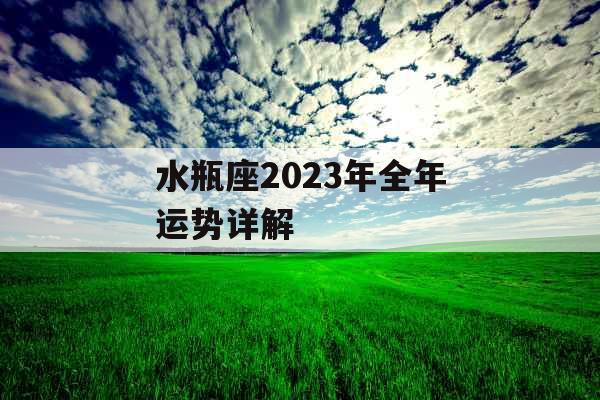 水瓶座2023年全年运势详解 水瓶座2023年全年运势详解