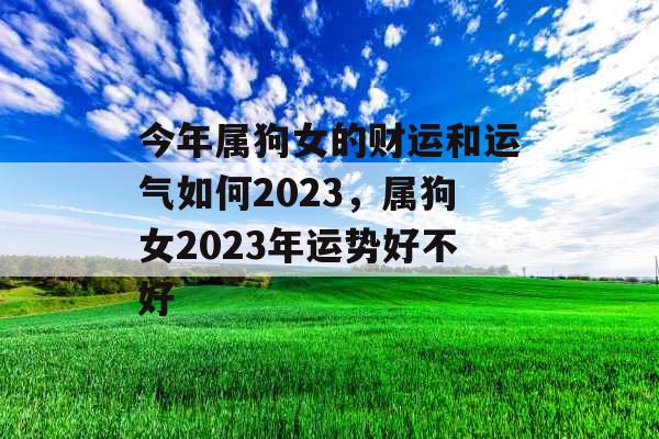 今年属狗女的财运和运气如何2023,属狗女2023年运势好不好 今年属狗女的财运和运气如何2023,属狗女2023年运势好不好