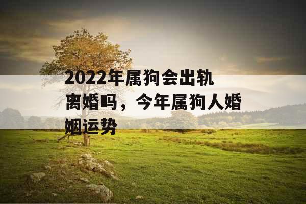 2022年属狗会出轨离婚吗,今年属狗人婚姻运势 2022年属狗会出轨离婚吗,今年属狗人婚姻运势