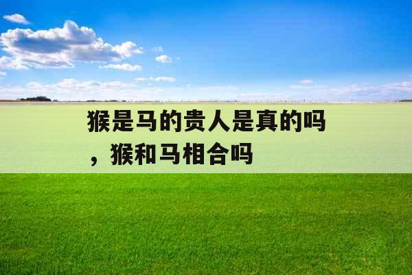 猴是马的贵人是真的吗,猴和马相合吗 猴是马的贵人是真的吗,猴和马相合吗