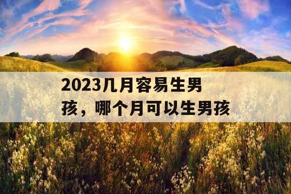 2023几月容易生男孩，哪个月可以生男孩