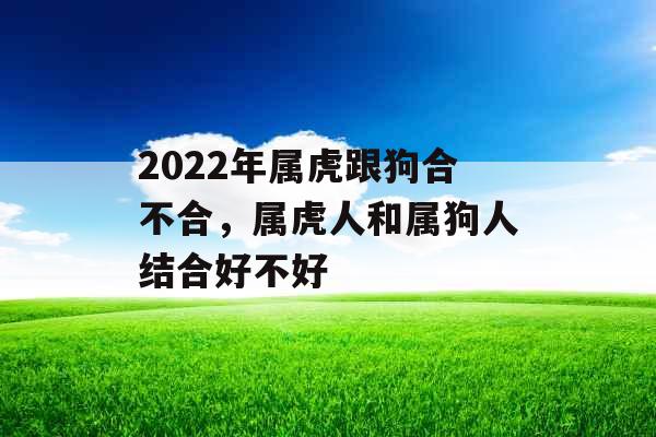 2022年属虎跟狗合不合,属虎人和属狗人结合好不好 2022年属虎跟狗合不合,属虎人和属狗人结合好不好