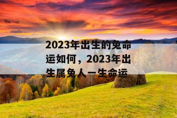 2023年出生的兔命运如何，2023年出生属兔人一生命运
