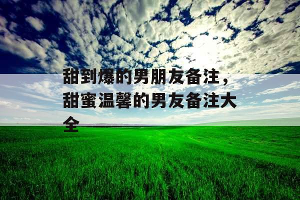 甜到爆的男朋友备注,甜蜜温馨的男友备注大全 甜到爆的男朋友备注,甜蜜温馨的男友备注大全