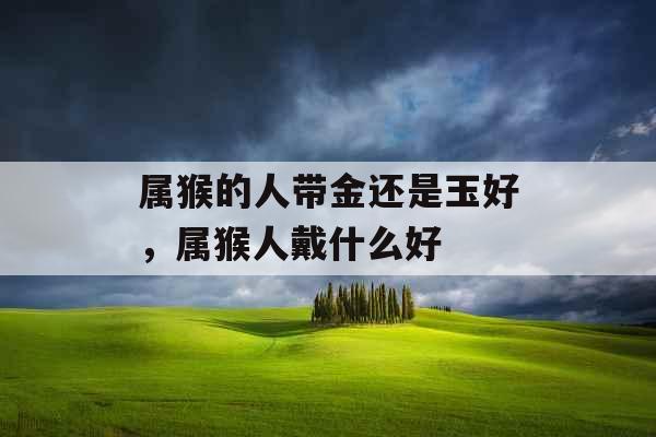 属猴的人带金还是玉好,属猴人戴什么好 属猴的人带金还是玉好,属猴人戴什么好