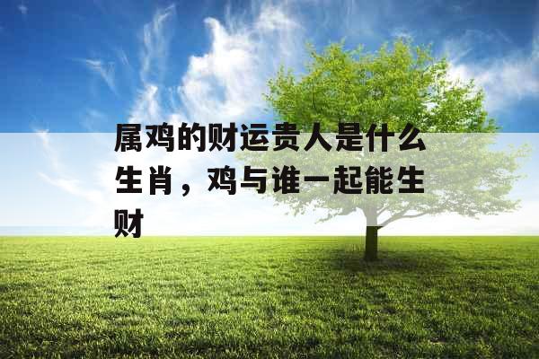 属鸡的财运贵人是什么生肖，鸡与谁一起能生财