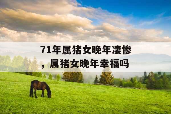 71年属猪女晚年凄惨，属猪女晚年幸福吗