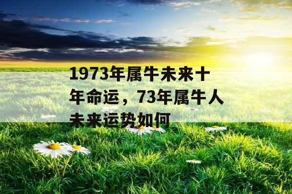 1973年属牛未来十年命运,73年属牛人未来运势如何 1973年属牛未来十年命运,73年属牛人未来运势如何