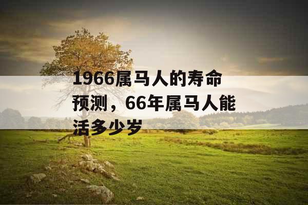 1966属马人的寿命预测,66年属马人能活多少岁 1966属马人的寿命预测,66年属马人能活多少岁