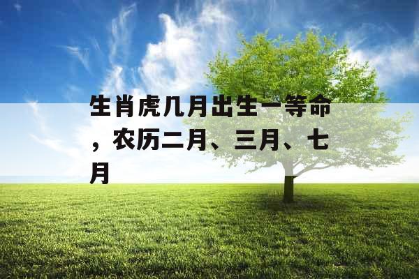 生肖虎几月出生一等命,农历二月、三月、七月 生肖虎几月出生一等命,农历二月、三月、七月