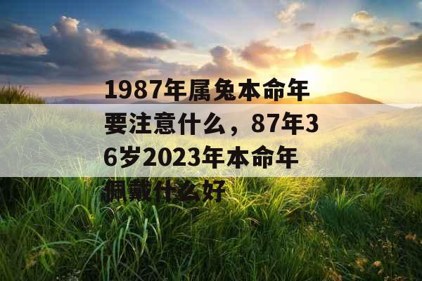 1987年属兔本命年要注意什么,87年36岁2023年本命年佩戴什么好 1987年属兔本命年要注意什么,87年36岁2023年本命年佩戴什么好