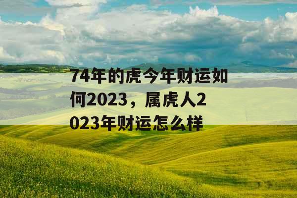 74年的虎今年财运如何2023，属虎人2023年财运怎么样