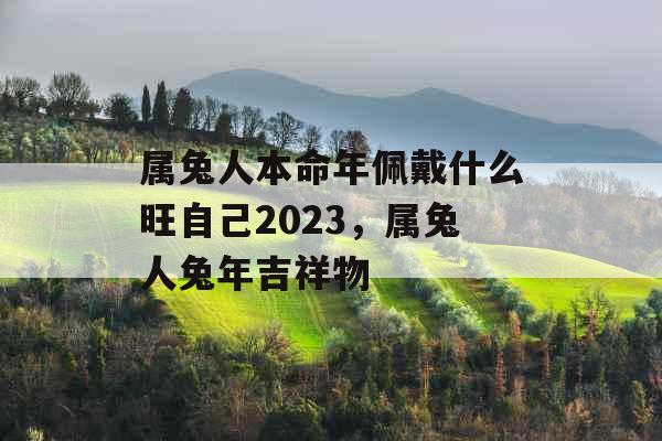 属兔人本命年佩戴什么旺自己2023，属兔人兔年吉祥物