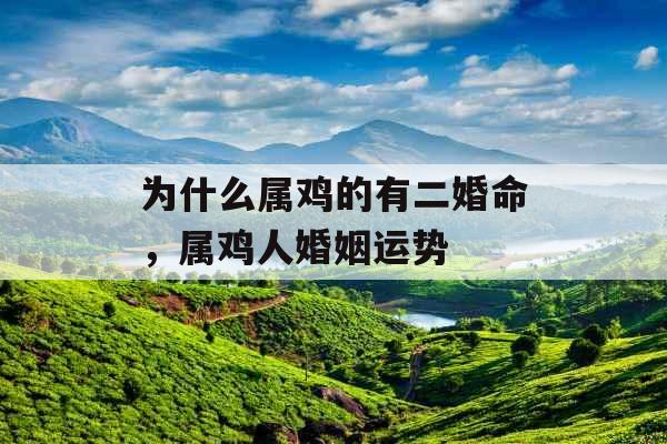 为什么属鸡的有二婚命，属鸡人婚姻运势