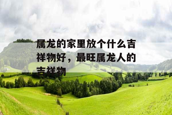 属龙的家里放个什么吉祥物好，最旺属龙人的吉祥物