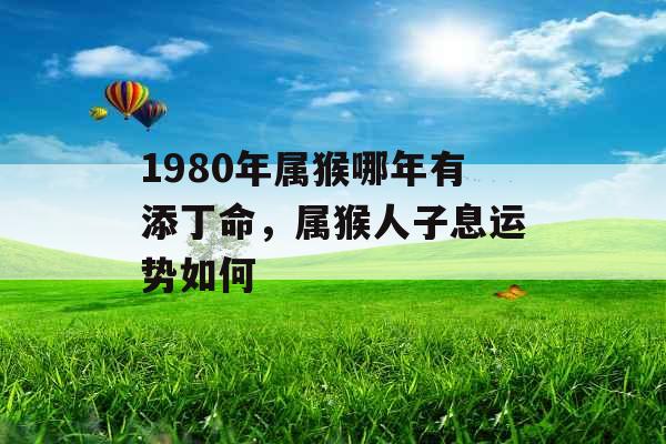 1980年属猴哪年有添丁命，属猴人子息运势如何