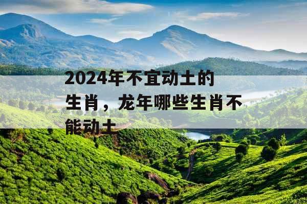 2024年不宜动土的生肖，龙年哪些生肖不能动土