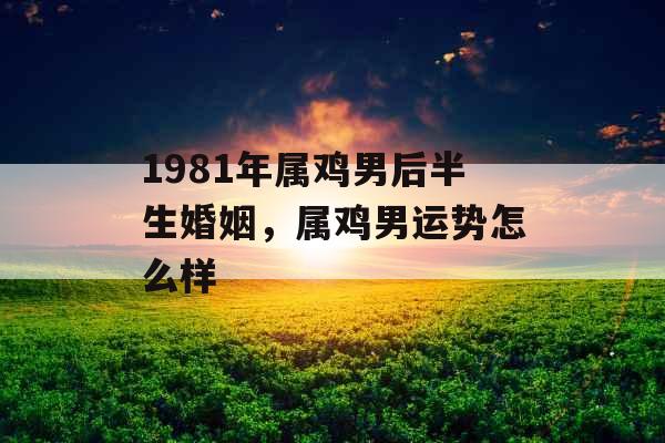 1981年属鸡男后半生婚姻，属鸡男运势怎么样