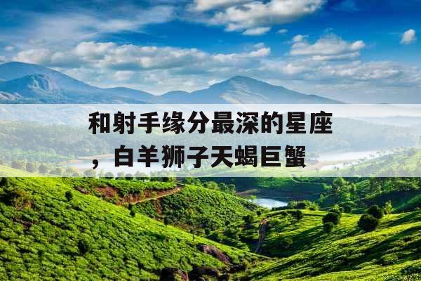 和射手缘分最深的星座,白羊狮子天蝎巨蟹 和射手缘分最深的星座,白羊狮子天蝎巨蟹