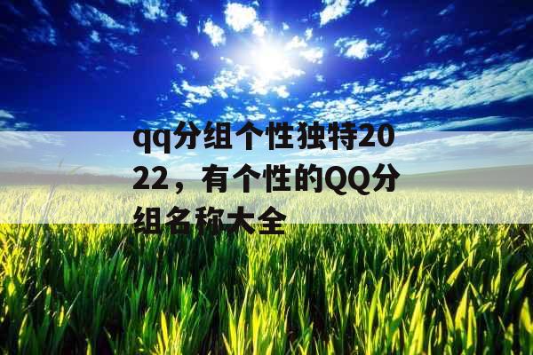 qq分组个性独特2022，有个性的QQ分组名称大全