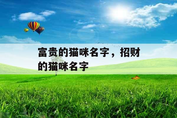 富贵的猫咪名字,招财的猫咪名字 富贵的猫咪名字,招财的猫咪名字