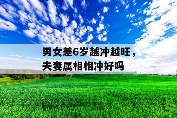男女差6岁越冲越旺，夫妻属相相冲好吗