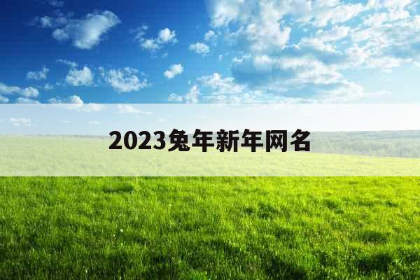 2023兔年新年网名