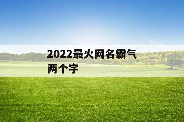 2022最火网名霸气两个字