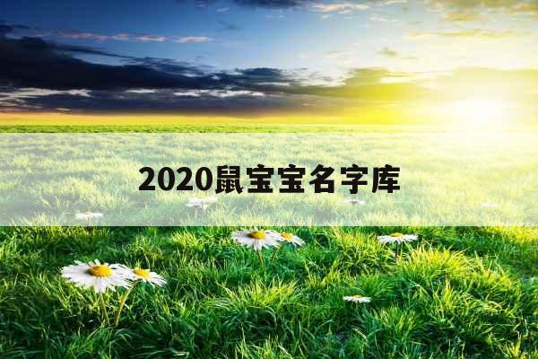 2020鼠宝宝名字库