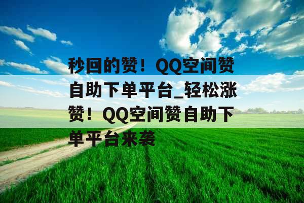 秒回的赞！QQ空间赞自助下单平台_轻松涨赞！QQ空间赞自助下单平台来袭