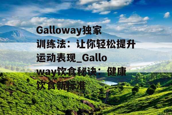 Galloway独家训练法：让你轻松提升运动表现_Galloway饮食秘诀：健康饮食新标准