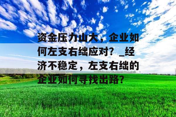 资金压力山大，企业如何左支右绌应对？_经济不稳定，左支右绌的企业如何寻找出路？