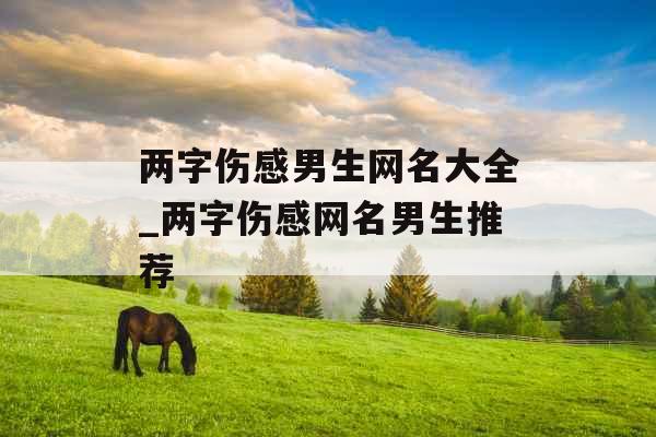 两字伤感男生网名大全_两字伤感网名男生推荐 两字伤感男生网名大全_两字伤感网名男生推荐
