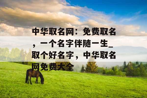 中华取名网：免费取名，一个名字伴随一生_取个好名字，中华取名网免费大全