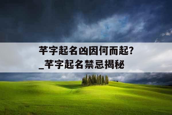 芊字起名凶因何而起？_芊字起名禁忌揭秘