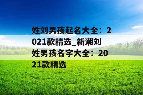 姓刘男孩起名大全：2021款精选_新潮刘姓男孩名字大全：2021款精选