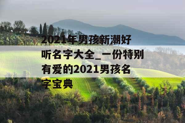 2021年男孩新潮好听名字大全_一份特别有爱的2021男孩名字宝典