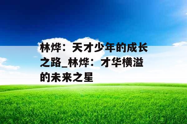 林烨：天才少年的成长之路_林烨：才华横溢的未来之星