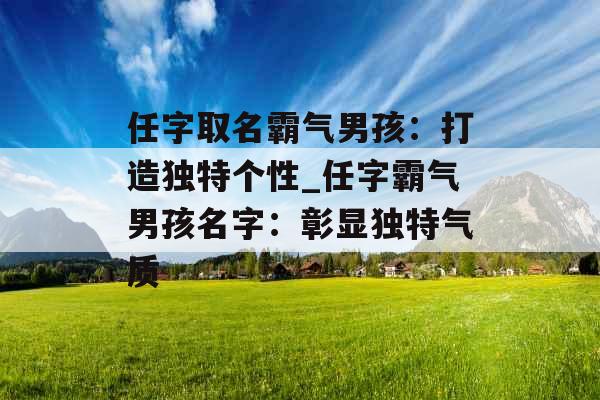 任字取名霸气男孩：打造独特个性_任字霸气男孩名字：彰显独特气质