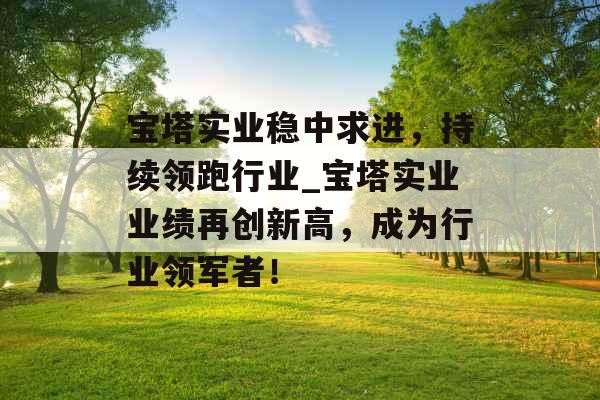 宝塔实业稳中求进，持续领跑行业_宝塔实业业绩再创新高，成为行业领军者！