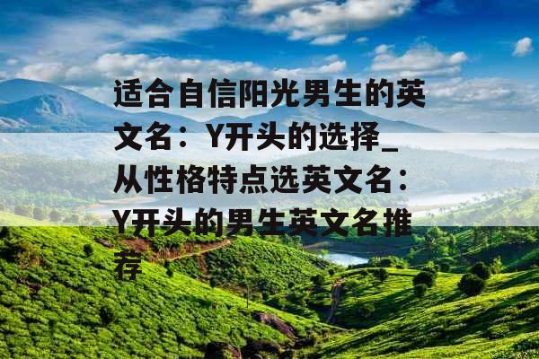 适合自信阳光男生的英文名：Y开头的选择_从性格特点选英文名：Y开头的男生英文名推荐