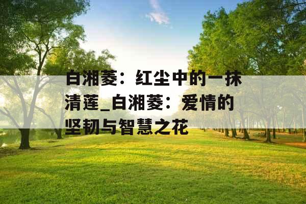 白湘菱：红尘中的一抹清莲_白湘菱：爱情的坚韧与智慧之花