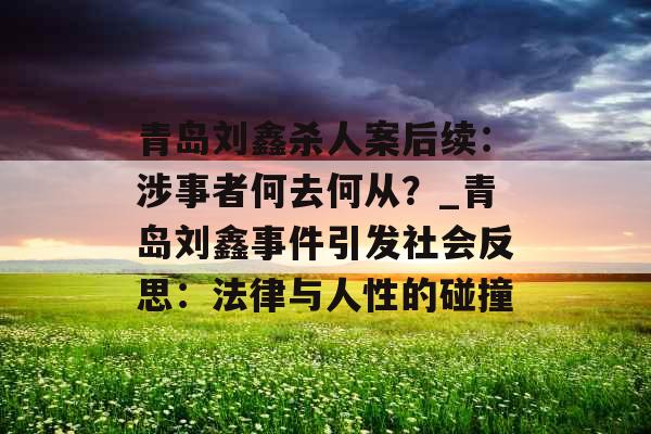 青岛刘鑫杀人案后续：涉事者何去何从？_青岛刘鑫事件引发社会反思：法律与人性的碰撞